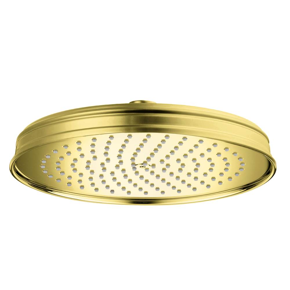 Axor Montreux Showerhead 240 1-Jet, 1.75 GPM in Brushed Gold Optic