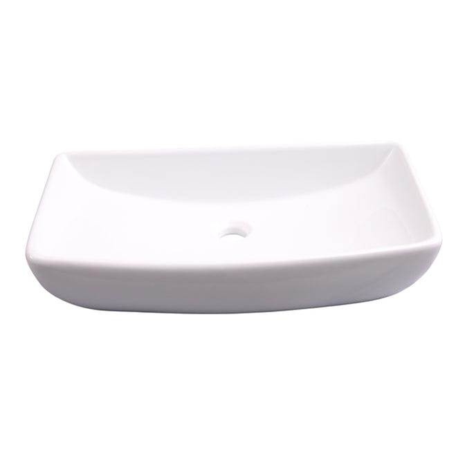 Barclay Palmyra Above Counter Basin23-5/8'', Rect, No Fct Hole, WH