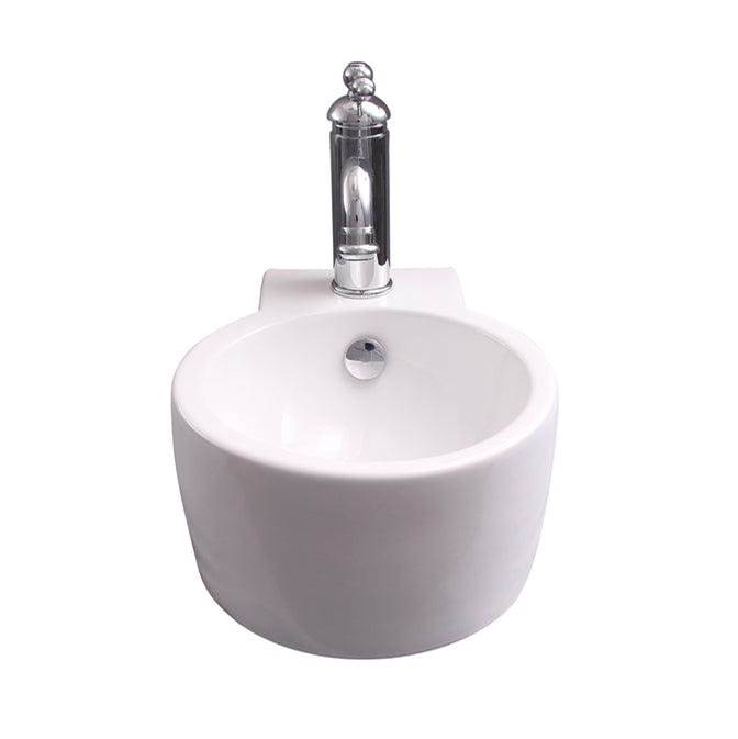 Barclay Calla 11''Above Counter Basin andWallhung,1 Faucet Hole, White