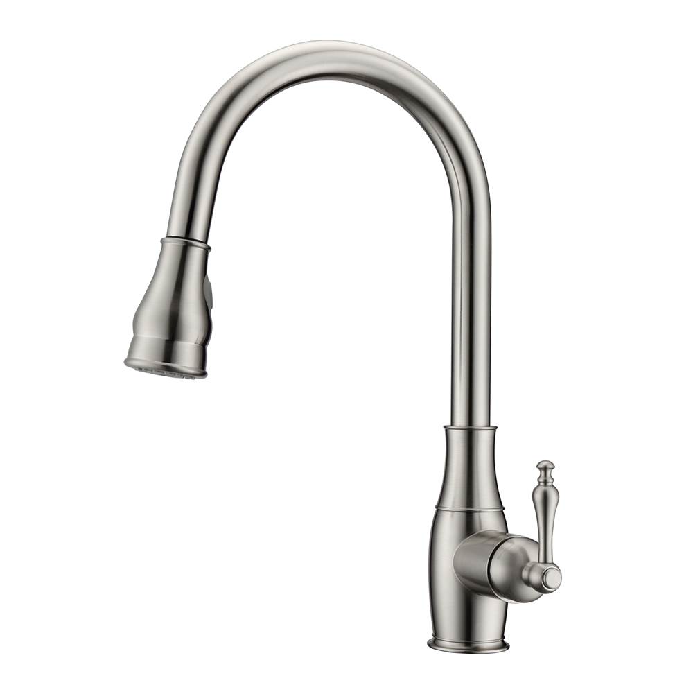 Barclay Caryl Kitchen Faucet,Pull-OutSpray, Metal Lever Handles, BN
