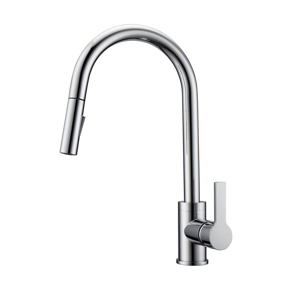 Barclay Fenton Kitchen Faucet,Pull-outSpray, Metal Lever Handles,CP