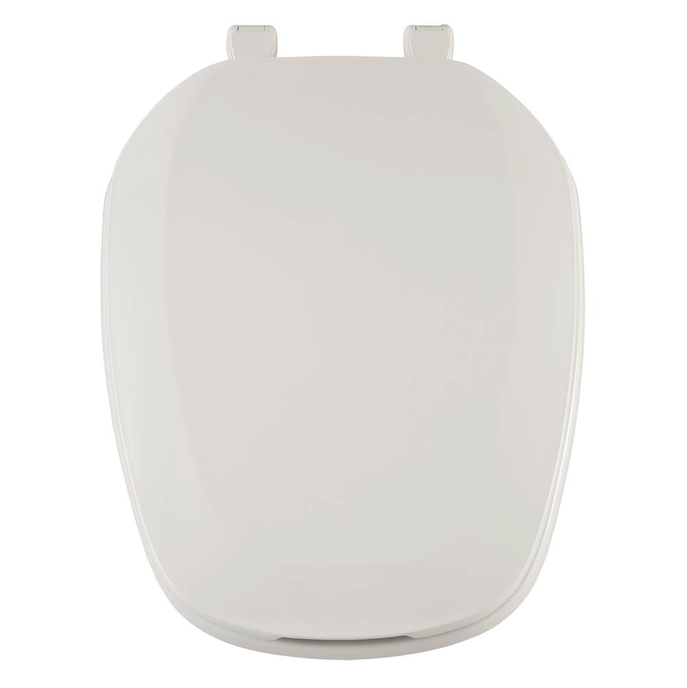 Centoco Deluxe Eljer Residential Plastic Toilet Seat, Closed Front With Cover, White , Elongated Bowl
