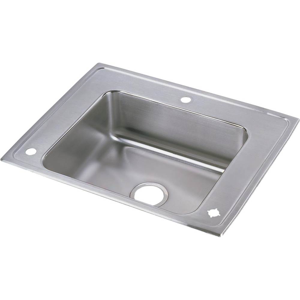Elkay Lustertone Classic Stainless Steel 28'' x 22'' x 6-1/2'', Single Bowl Drop-in Classroom ADA Sink