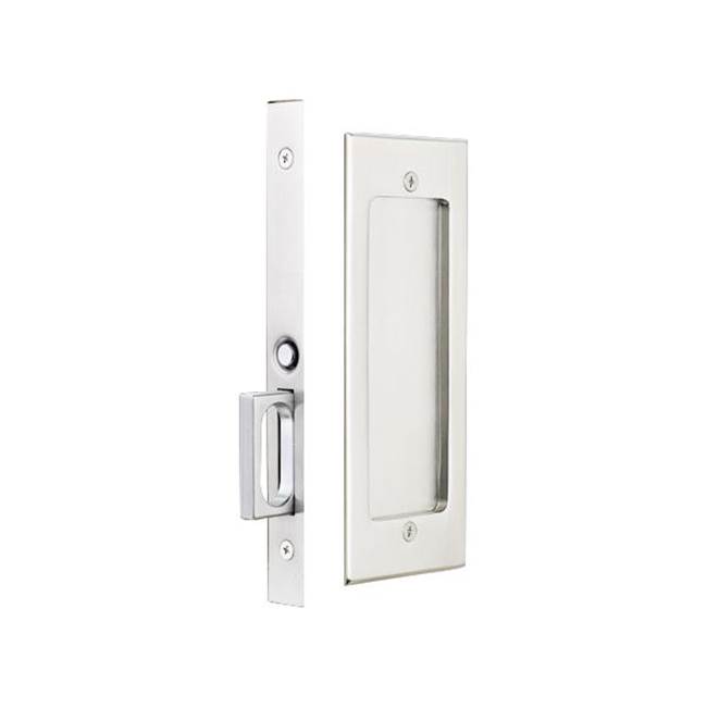 Emtek Keyed, Modern Rectangular Pocket Door Mortise Lock, US10B