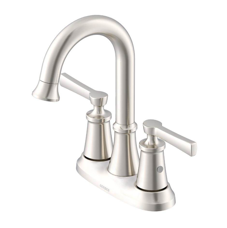 Gerber Plumbing Northerly 2H Centerset Lavatory Faucet w/ 50/50 Touch Down Drain 1.2gpm Brushed Nickel