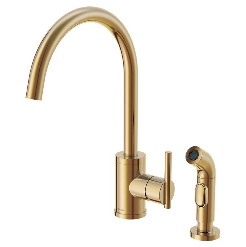 Gerber Plumbing Parma 1H Kitchen Faucet w/ Spray 1.75gpm/2.2gpm Brushed Bronze