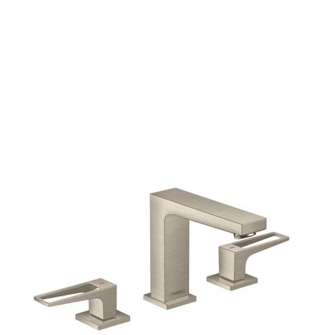 Hansgrohe Metropol Widespread Faucet 110 with Loop Handles and Pop-Up Drain, 1.2 GPM in Brushed Nickel