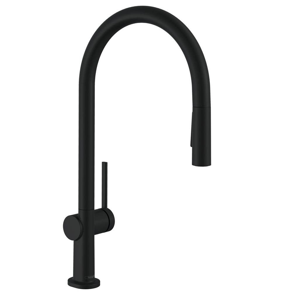 Hansgrohe Talis N HighArc Kitchen Faucet, O-Style 2-Spray Pull-Down, 1.5 GPM in Matte Black