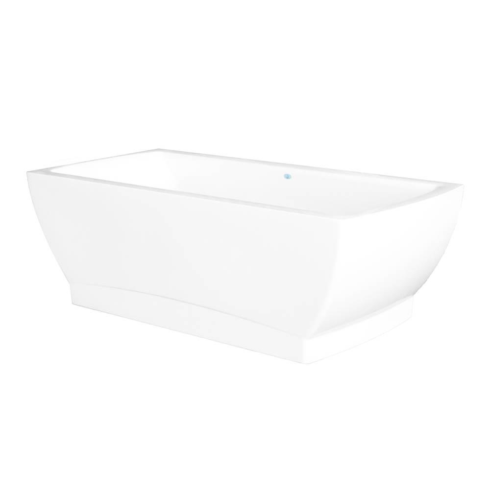 Jetta Equinox - 65X35 Wht Freestand Tub Center Drain W/Chrome W&O