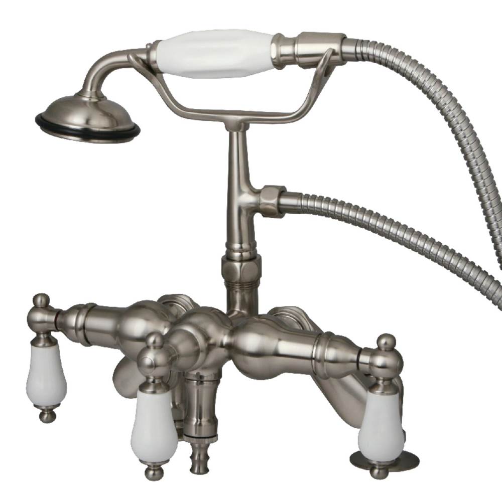 Kingston Brass Vintage Adjustable Center Deck Mount Tub Faucet, Brushed Nickel