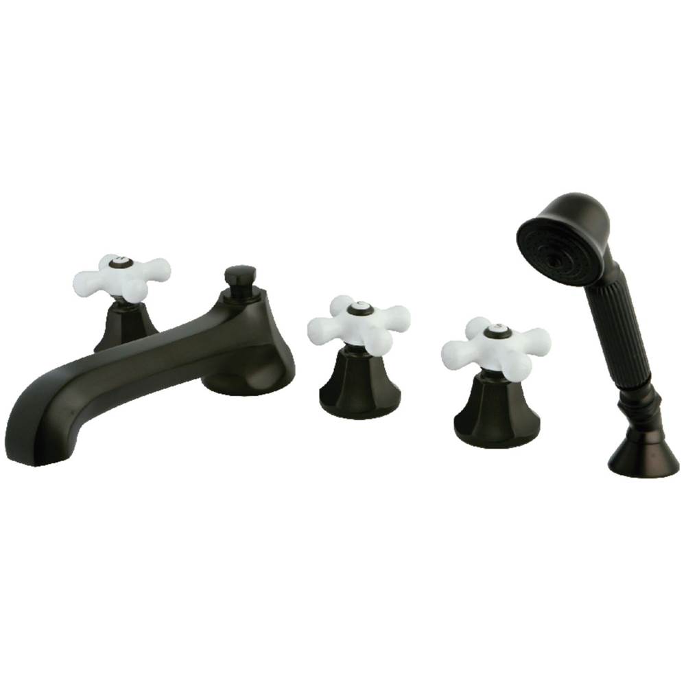 Kingston Brass Roman Tub Faucet with Hand Shower, Oil Rubbed Bronze