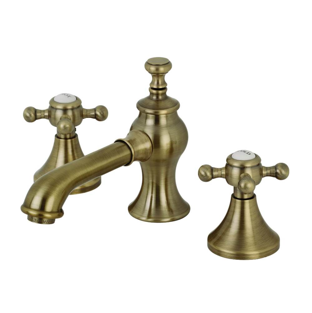 Kingston Brass English Country 8 in. Widespread Bathroom Faucet, Antique Brass