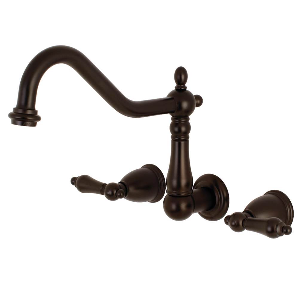 Kingston Brass Heritage Wall Mount Kitchen Faucet, Oil Rubbed Bronze