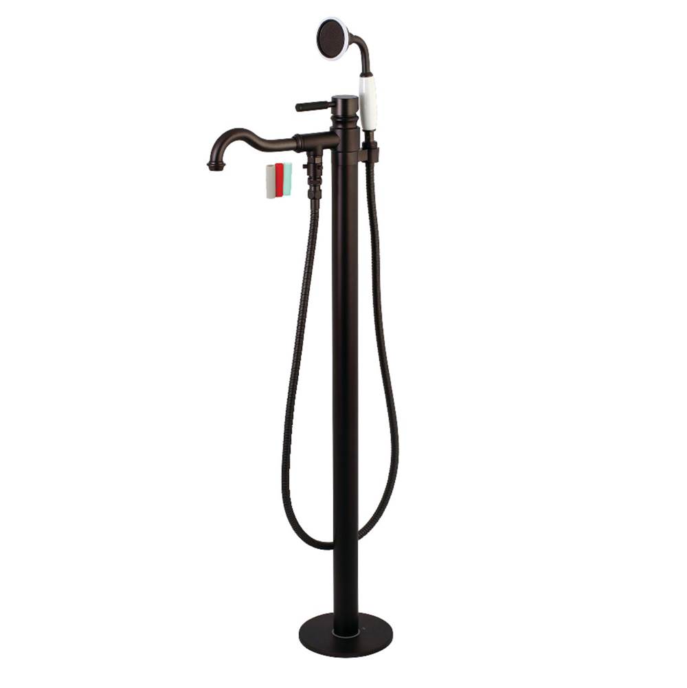 Kingston Brass Kaiser Freestanding Tub Faucet with Hand Shower, Oil Rubbed Bronze