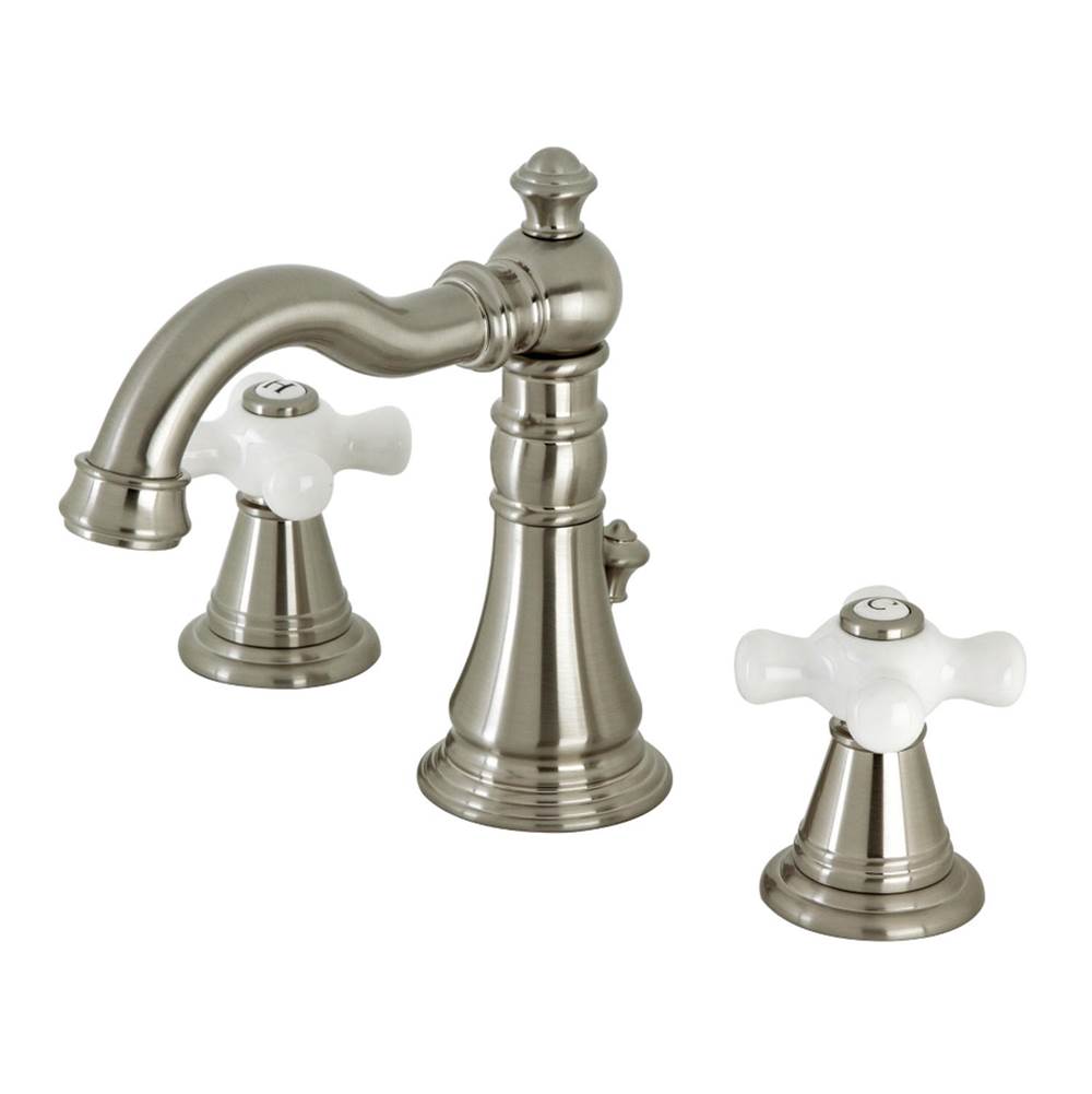 Kingston Brass Fauceture American Classic 8 in. Widespread Bathroom Faucet, Brushed Nickel