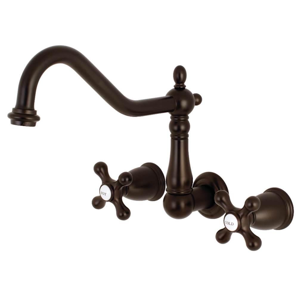 Kingston Brass Heritage Wall Mount Kitchen Faucet, Oil Rubbed Bronze