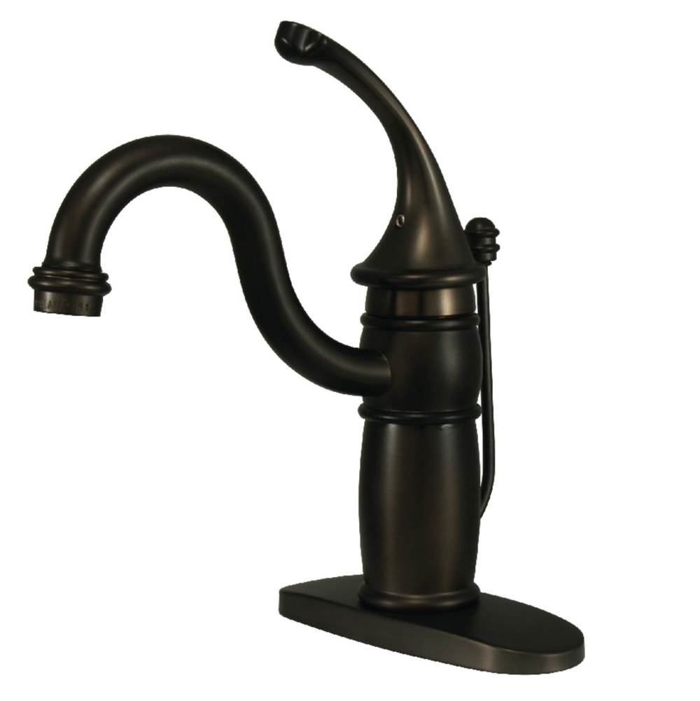 Kingston Brass Georgian Single-Handle Bathroom Faucet with Pop-Up Drain, Oil Rubbed Bronze
