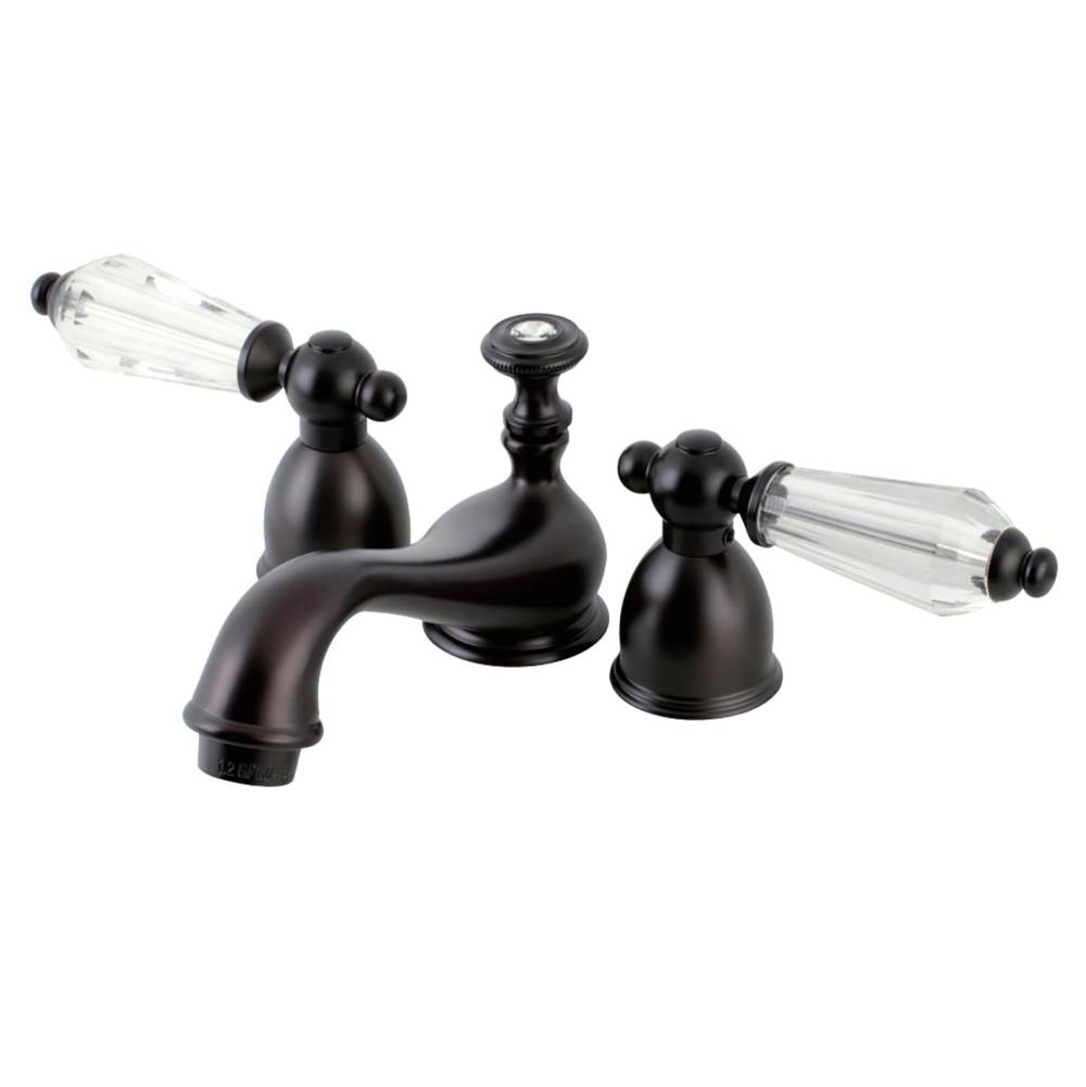 Kingston Brass Wilshire Mini-Widespread Bathroom Faucet with Brass Pop-Up, Oil Rubbed Bronze