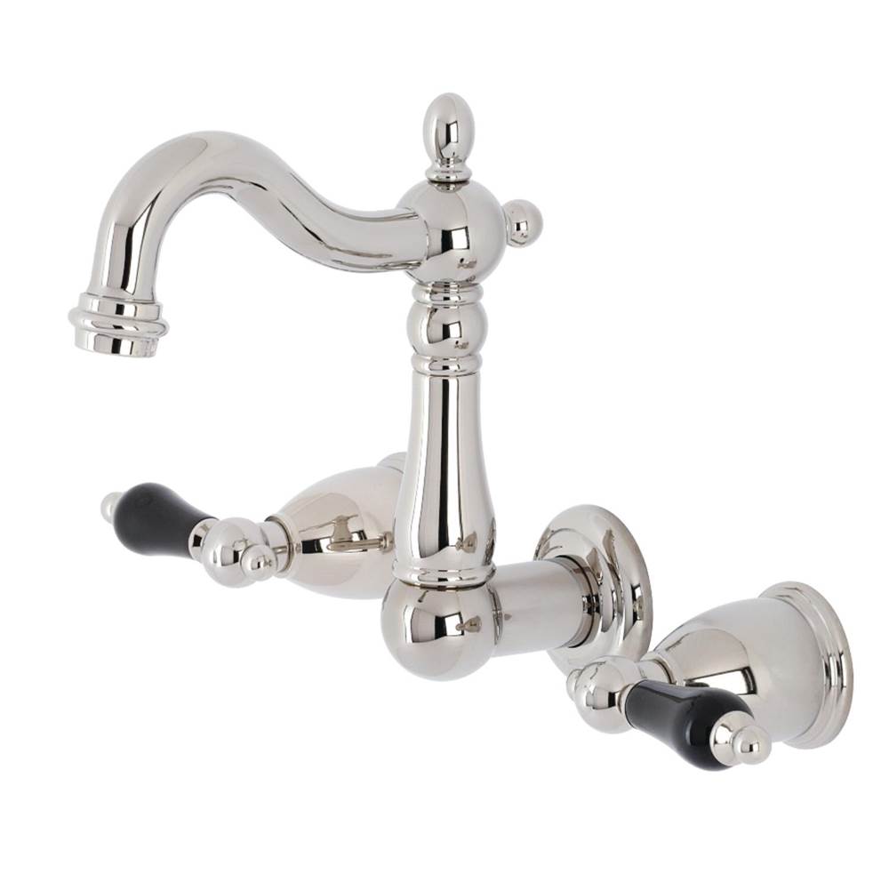 Kingston Brass Duchess Two-Handle Wall Mount Bathroom Faucet, Polished Nickel