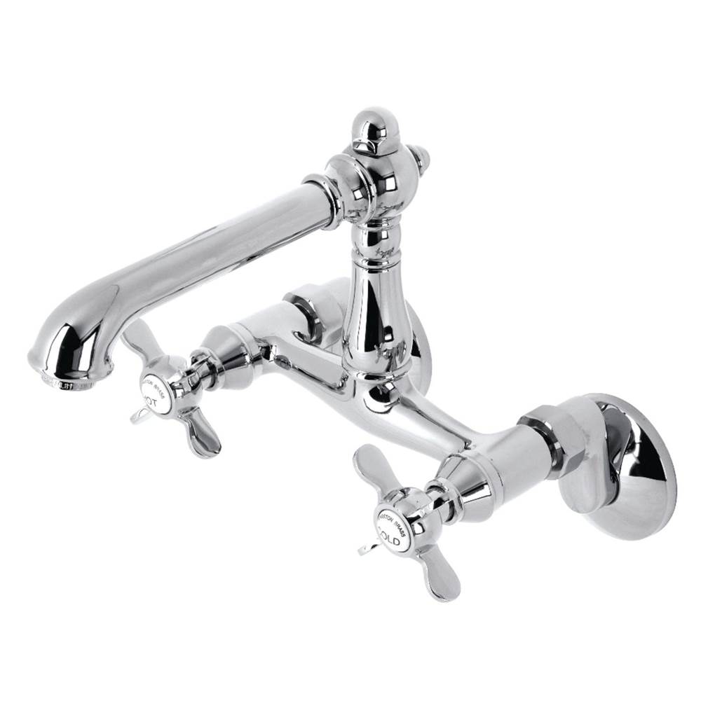 Kingston Brass Essex Wall Mount Kitchen Faucet, Polished Chrome