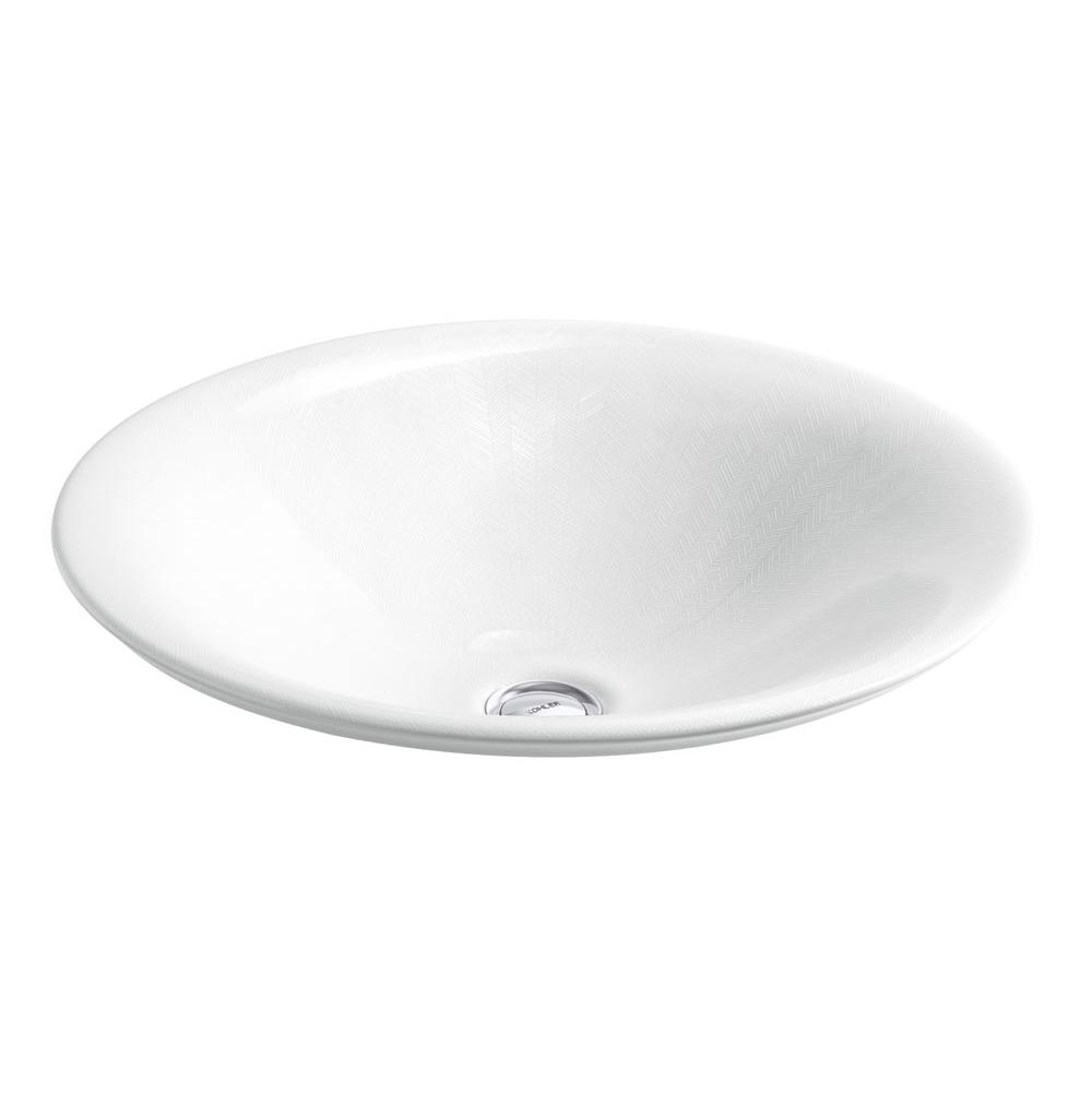 Kohler Sartorial™ Herringbone Carillon® Round Wading Pool® Vessel bathroom sink
