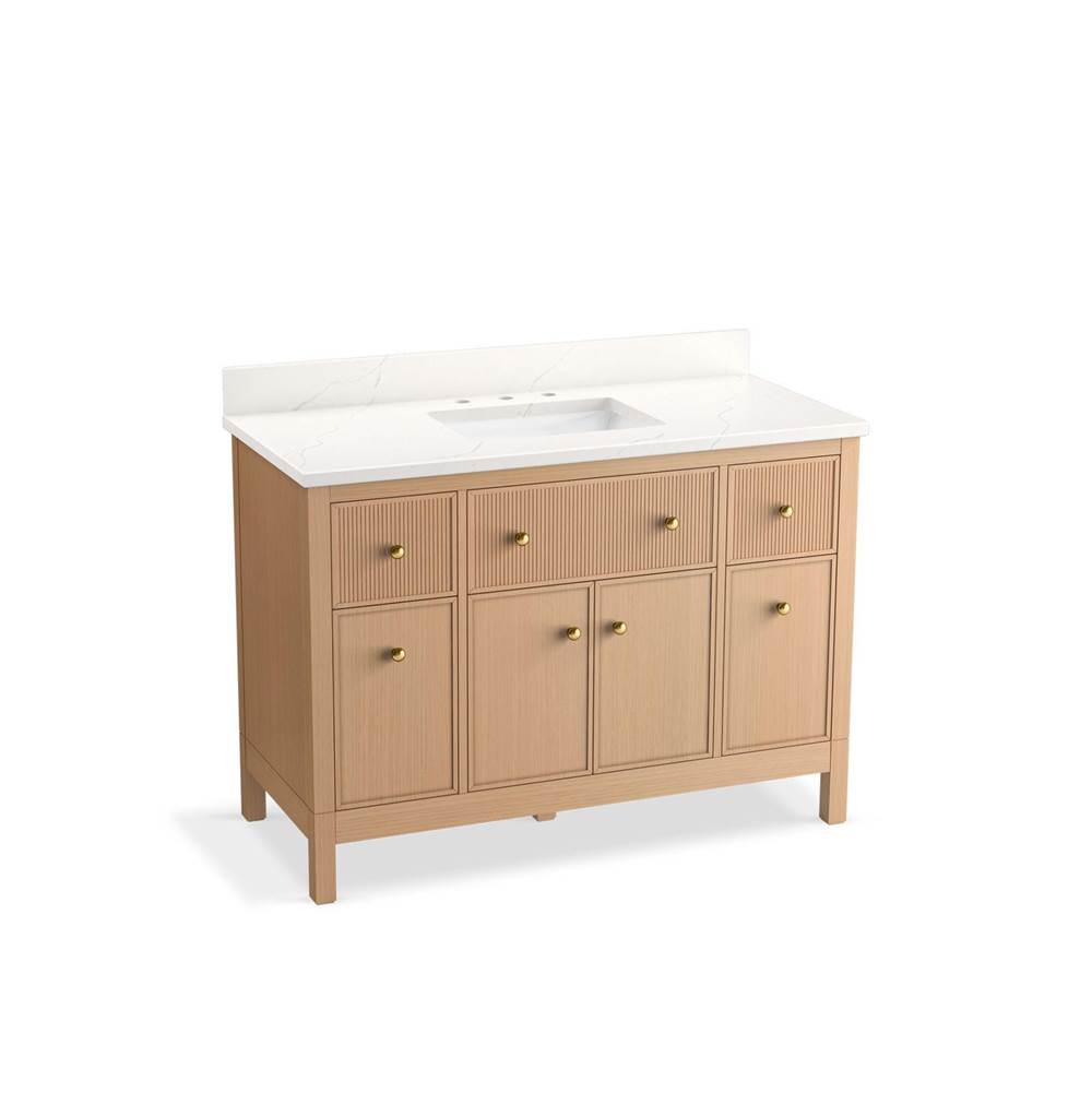Kohler Malin™ by Studio McGee 48'' bathroom vanity cabinet with sink and quartz top
