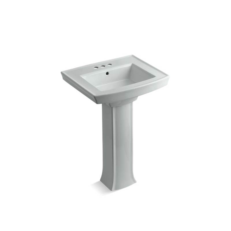 Kohler Archer® Pedestal bathroom sink with 4'' centerset faucet holes