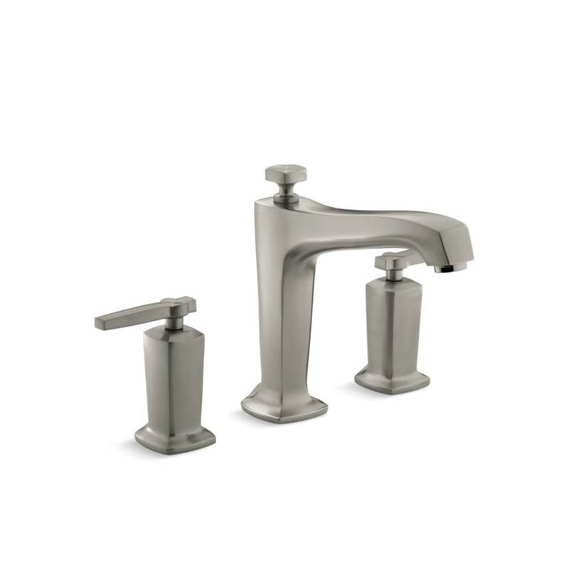 Kohler Margaux® Deck-mount bath faucet trim for high-flow valve with diverter spout and lever handles, valve not included