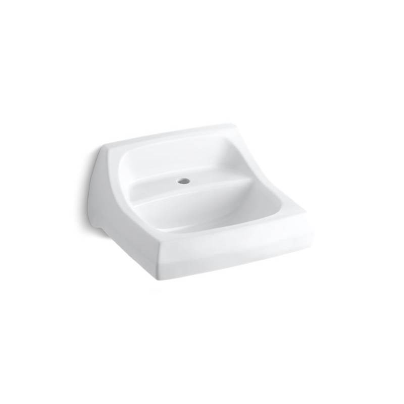 Kohler Kingston™ 21-1/4'' x 18-1/8'' wall-mount/concealed arm carrier arm bathroom sink with single faucet hole