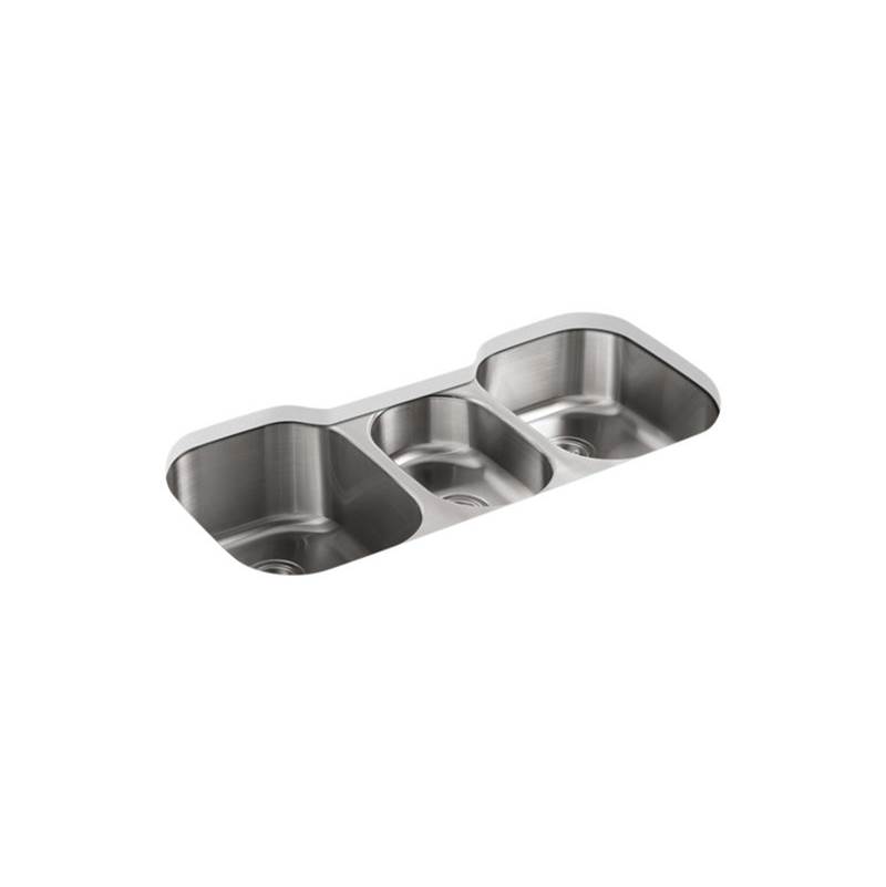 Kohler Undertone® 41-5/8'' x 20-1/8'' x 9-1/2'' Undermount triple-bowl kitchen sink