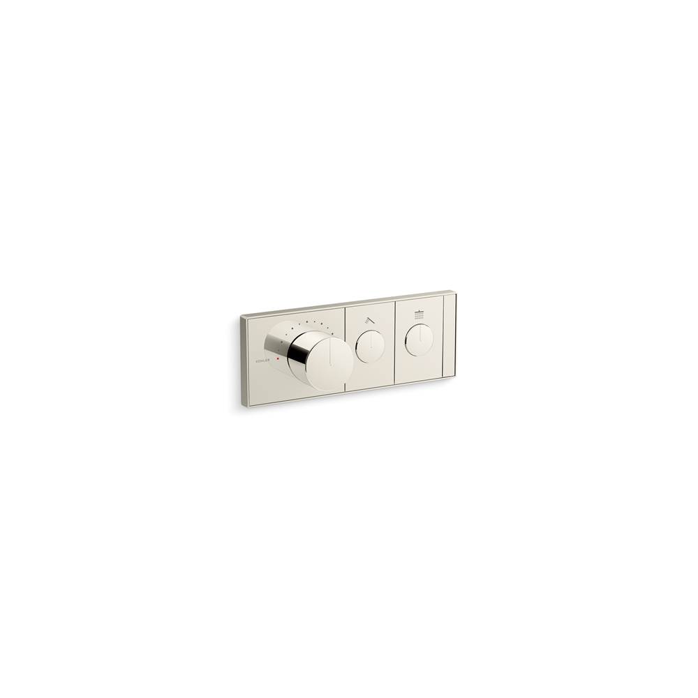 Kohler Anthem Two-Outlet Thermostatic Valve Control Panel With Recessed Push Buttons