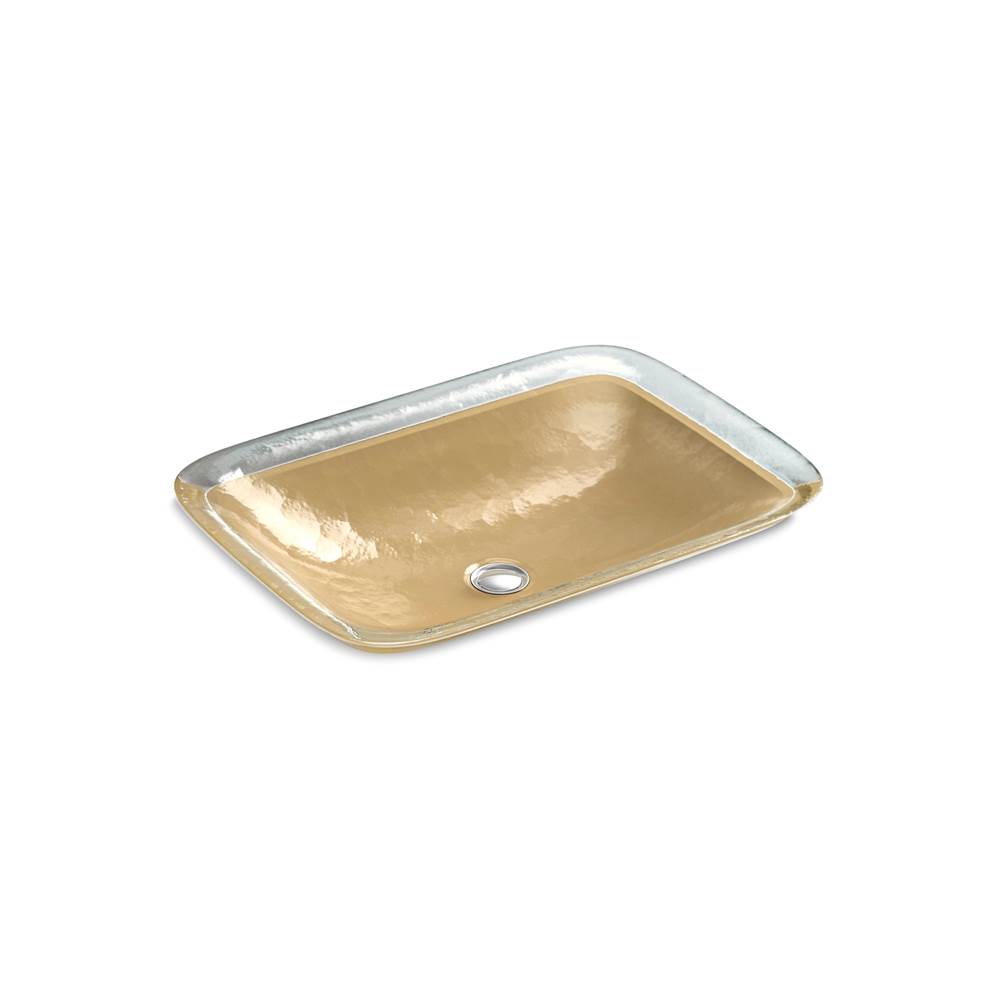 Kohler Inia® Wading Pool® Glass vessel bathroom sink in Opaque Sandalwood