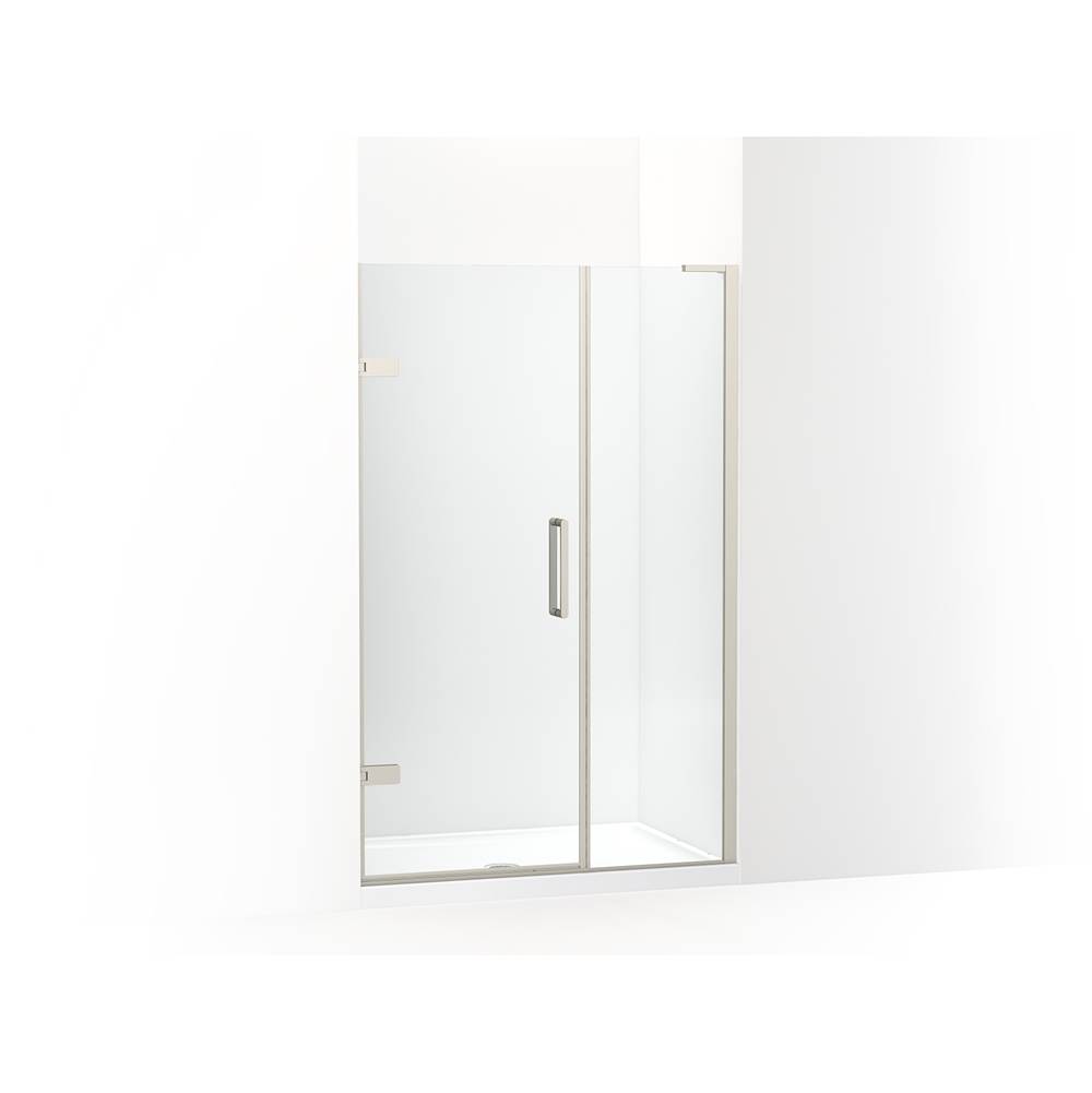 Kohler Composed® Frameless pivot shower door, 71-3/4'' H x 46 - 46-3/4'' W, with 3/8'' thick Crystal Clear glass