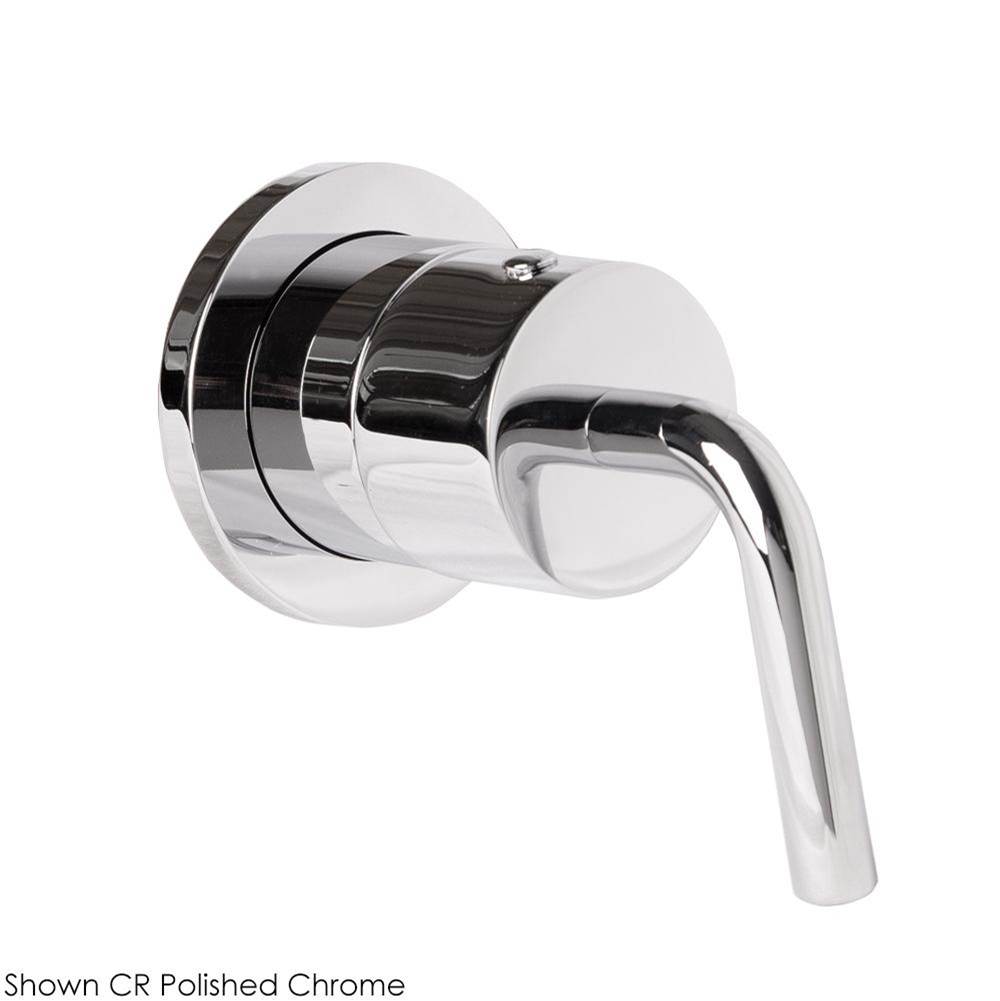 Lacava TRIM ONLY - 3-way diverter, flow rate 10 GPM (43.5 PST), curved lever handle, round backplate
