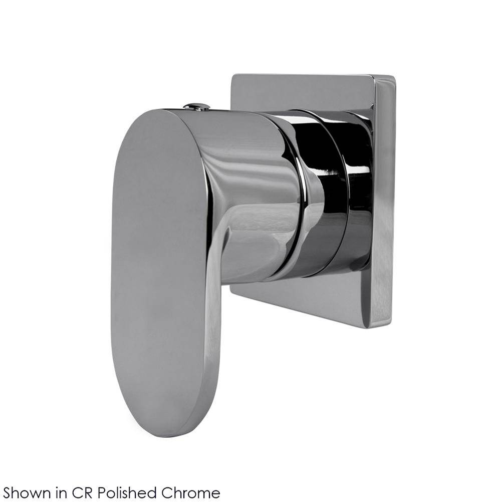 Lacava TRIM ONLY - 3-Way diverter valve GPM 10 (43.5 PSI) with round back plate and round lever handle