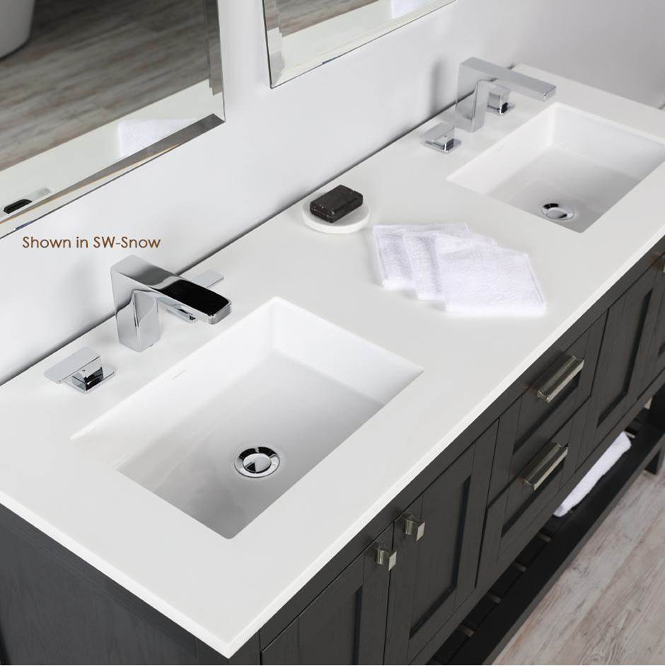 Lacava Countertop for vanity STL-W-60B & STL-W-60B, with a cut-out for Bathroom Sink 5452UN. W: 60'', D: 21'', H: 3/4''