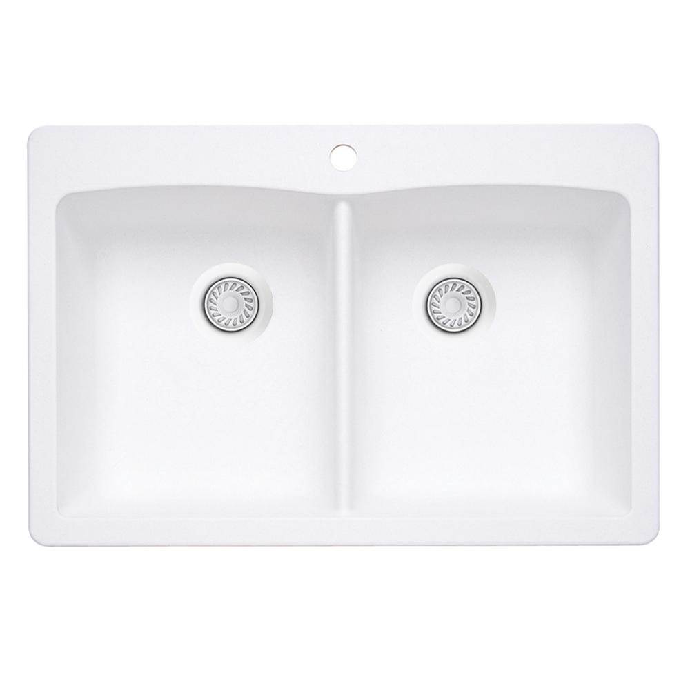 Luxart SILGRANIT® Double Bowl 50/50 Dual Mount Sink