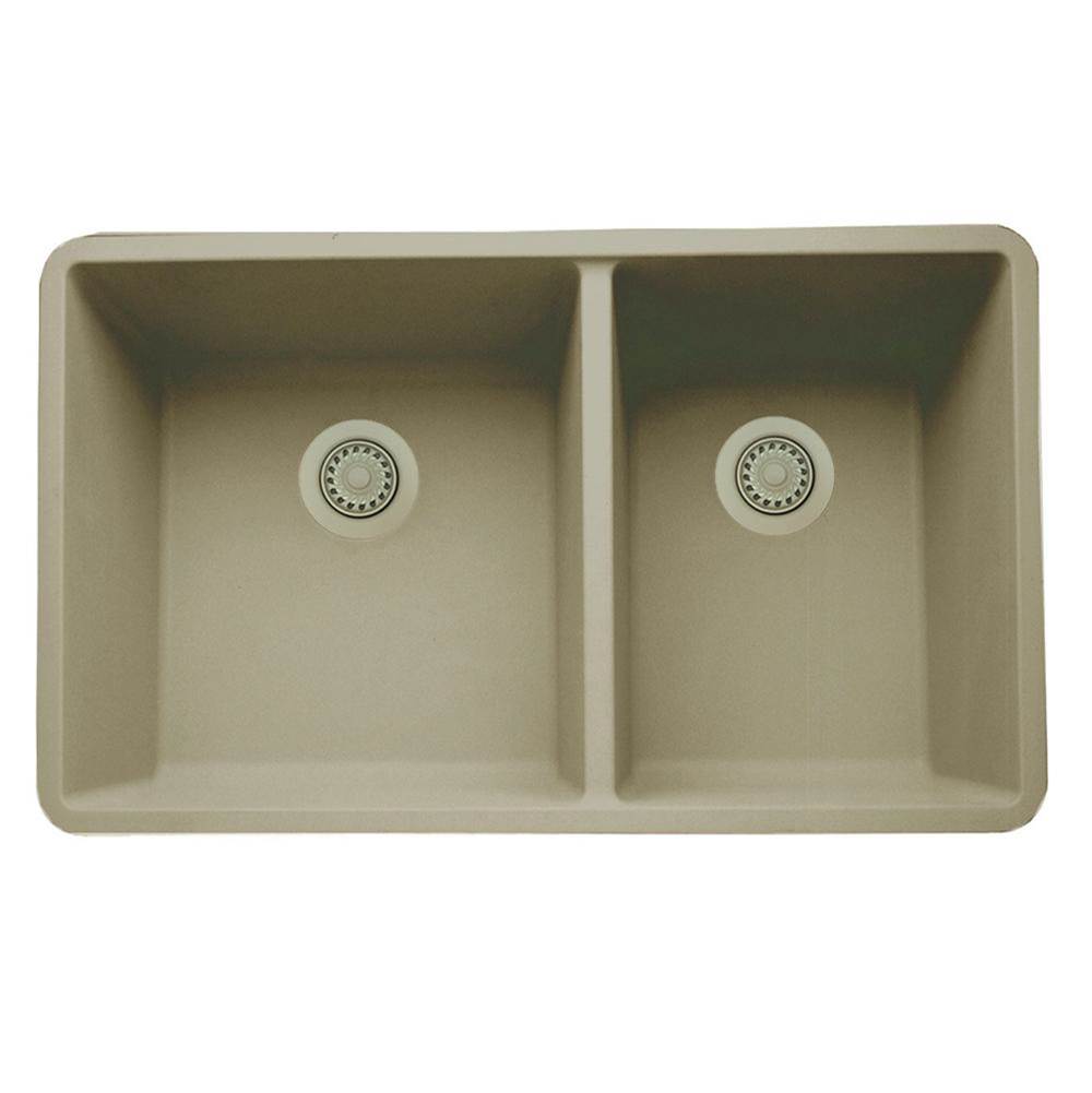 Luxart SILGRANIT® Double Bowl 60/40 Offset Undermount Sink