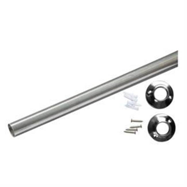 Mainline Collection 60'' Straight Aluminum Shower Rod with Flange