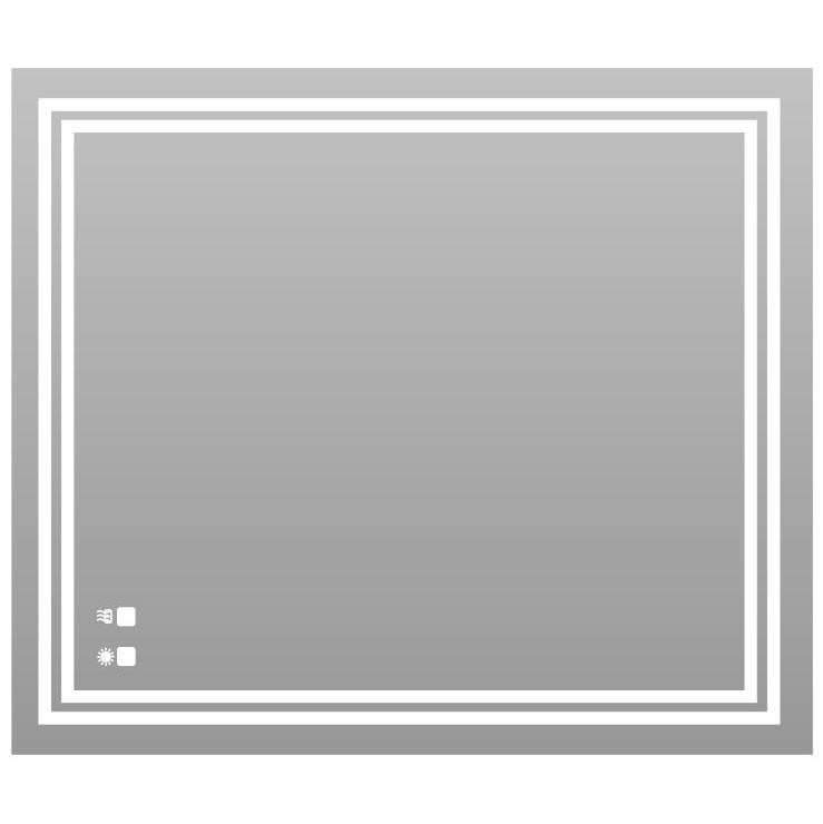 Madeli Zen Illuminated Slique Mirror, 48''X 42''. Lumentouch On/Off Dimmer, Switch.Defogger.Dual Installation