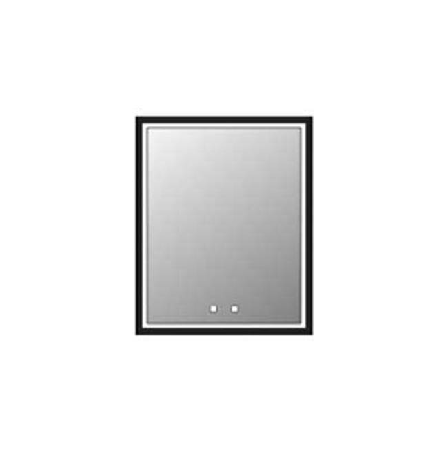 Madeli Illusion Lighted Mirrored Cabinet , 24X30''-Left Hinged-Recessed Mount, Satin Brass Frame-Lumen Touch+, Dimmer-Defogger-2700/4000 Kelvin