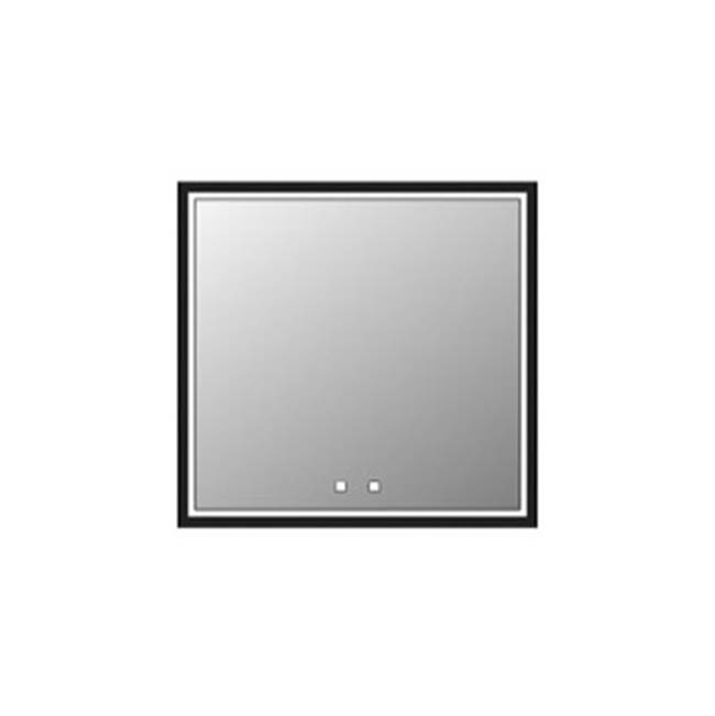 Madeli Illusion Lighted Mirrored Cabinet , 30X36''-Left Hinged-Recessed Mount, Brus. Nickel Frame-Lumen Touch+, Dimmer-Defogger-2700/4000 Kelvin