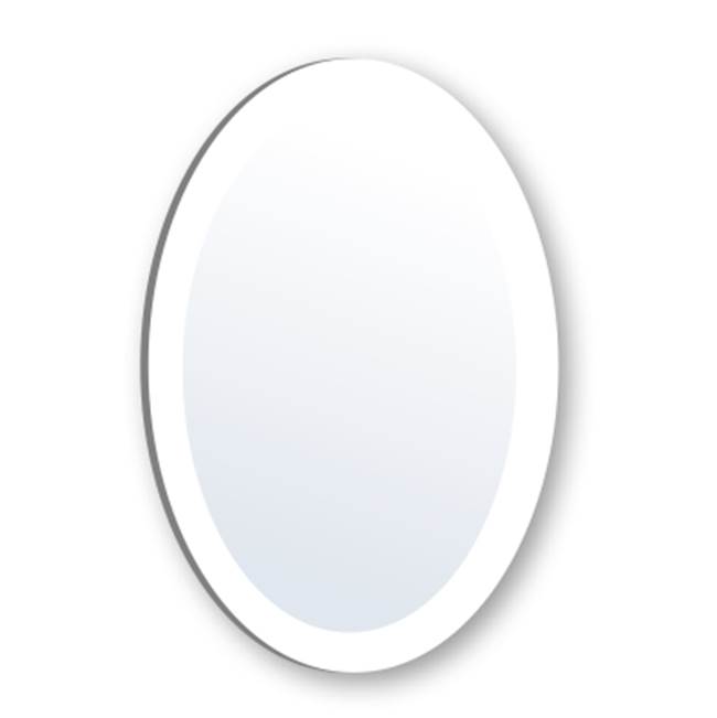 Madeli Evo Oval Mirror 28'' X 42'', Frosted Edge. Dual Installation,