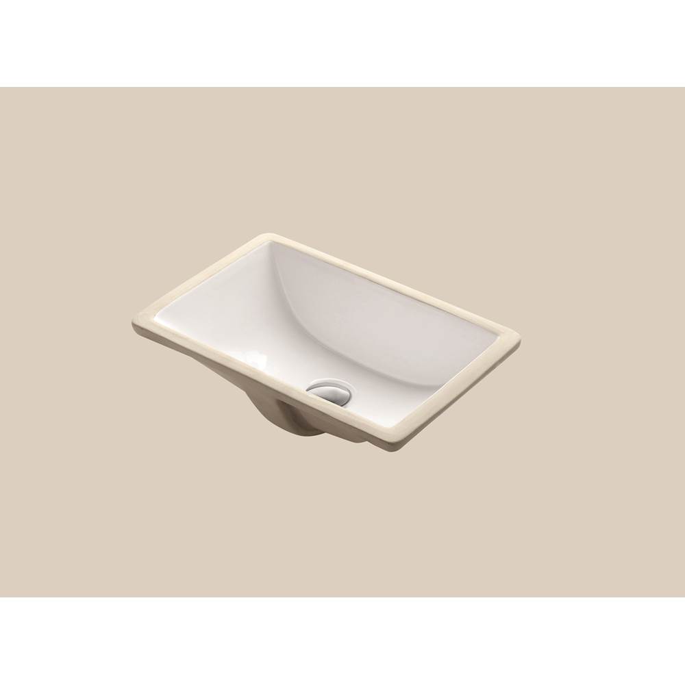 Madeli Ceramic Basin. Undermount, Rectangular. White. W/Overflow., Overall: 18-1/8'' X 13-1/8'' X 6-7/8'', Cut-Out:16-1/8'' X 11-1/4''