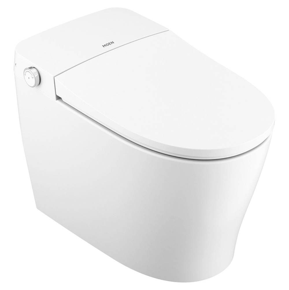 Moen 2-Series Tankless Bidet One Piece Elongated Toilet Bidet System in White with Remote and Auto Flush