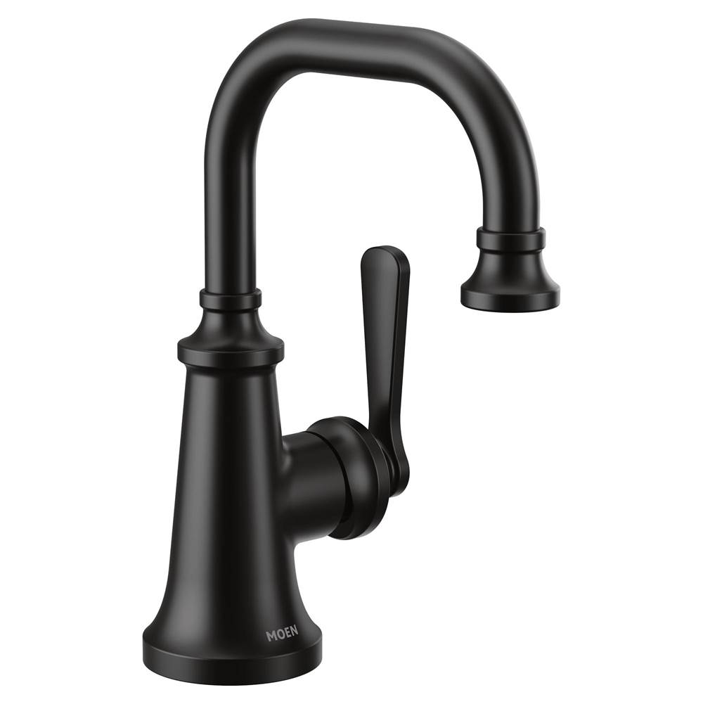 Moen Colinet One-Handle Single Hole Traditional Bathroom Sink Faucet in Matte Black