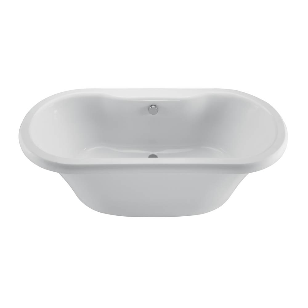 MTI Baths Melinda 6 Acrylic Cxl Freestanding Faucet Deck W/Pedestal Air Bath - White (71.625X35.5)