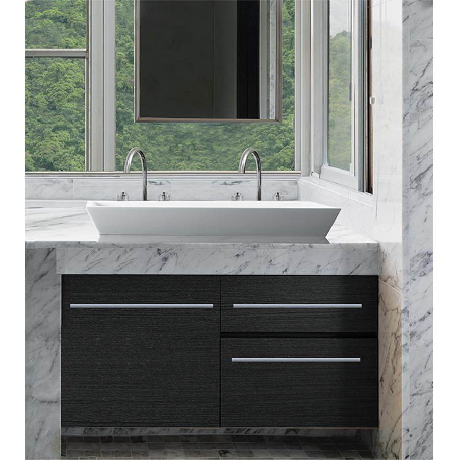 MTI Baths 48X14 GLOSS BISCUIT ESS SINK-PETRA DOUBLE-DUAL DRAIN