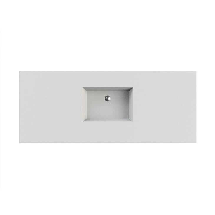 MTI Baths Petra 2 Sculpturestone Counter Sink Single Bowl Up To 36'' - Gloss Biscuit