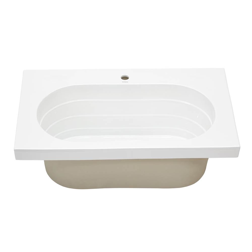 Ronbow 37'' Ashland™ Ceramic Utility Sinktop with Single Faucet Hole in White